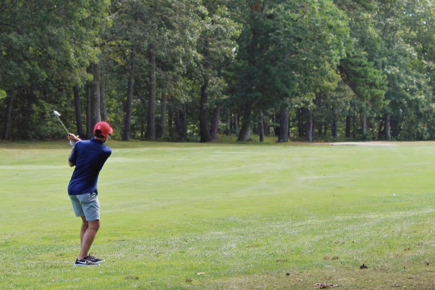golfer on cape cod golf course